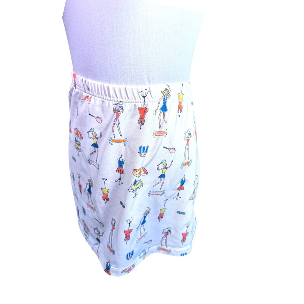 Tail Womens Tennis Skirt Colorful Cartoon Print Pull-On Elastic Waist - Picture 3 of 8